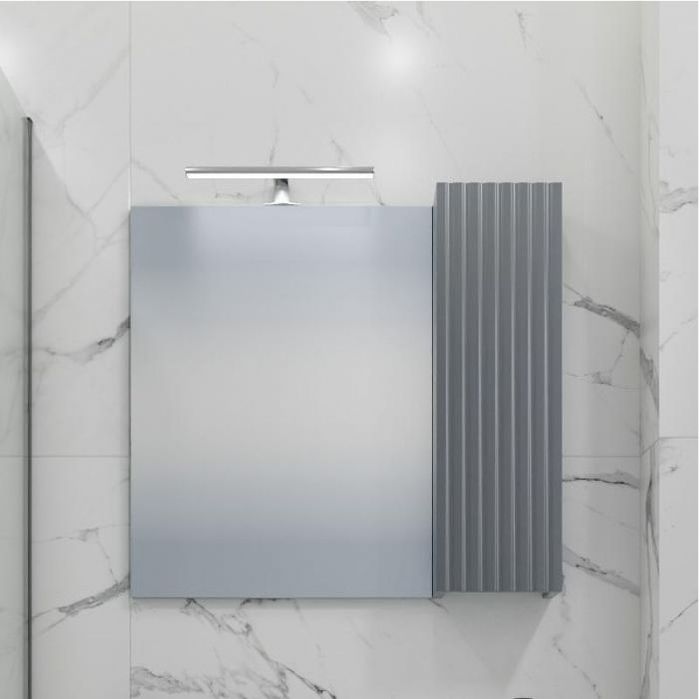 Зеркало со шкафом СанТа Юпитер 70 700545 с подсветкой Графит матовый