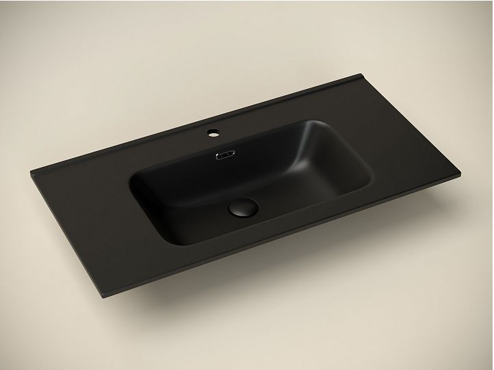 Умывальник CERAMICANOVA Element накладной прямоугольный (цвет Черный Матовый) CN7002MB
