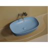 Умывальник CERAMICANOVA Element чаша накладная овальная (цвет Голубой Матовый) CN6049ML