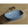 Умывальник CERAMICANOVA Element чаша накладная овальная (цвет Голубой Матовый) CN6049ML
