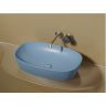 Умывальник CERAMICANOVA Element чаша накладная овальная (цвет Голубой Матовый) CN6049ML