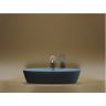 Умывальник CERAMICANOVA Element чаша накладная овальная (цвет Голубой Матовый) CN6049ML
