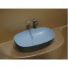 Умывальник CERAMICANOVA Element чаша накладная овальная (цвет Голубой Матовый) CN6049ML