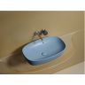 Умывальник CERAMICANOVA Element чаша накладная овальная (цвет Голубой Матовый) CN6049ML