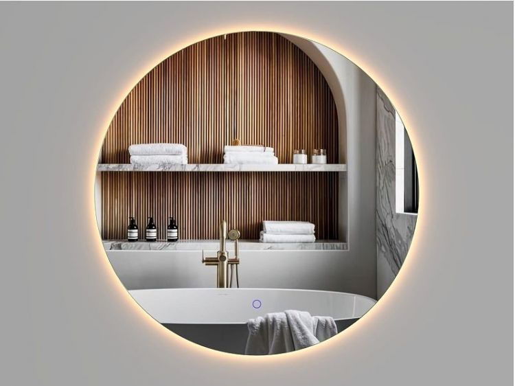 Зеркало ЗОВ 80 ZD80 с подсветкой с сенсорным выключателем