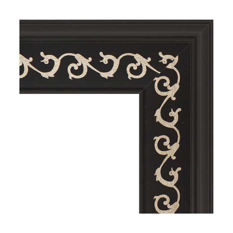 Зеркало EVOFORM  EXCLUSIVE BY 1175 65x95 черный ардеко 81 мм с фацетом в багетной раме Зеркало EVOFORM  EXCLUSIVE BY 1175 65x95 черный ардеко 81 мм с фацетом в багетной раме