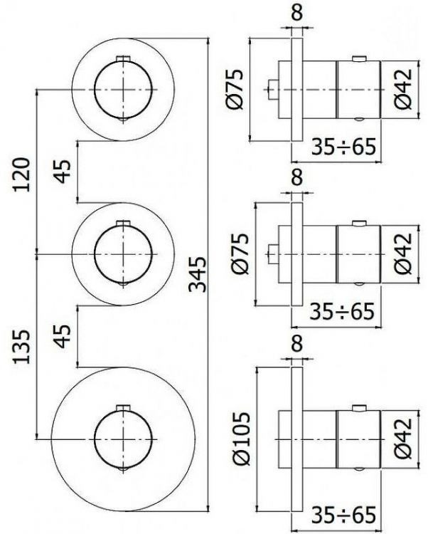 Смеситель для душа Paffoni Modular Box MDE018HGSP с термостатом цвет Золото медовое брашированное Смеситель для душа Paffoni Modular Box MDE018HGSP с термостатом цвет Золото медовое брашированное
