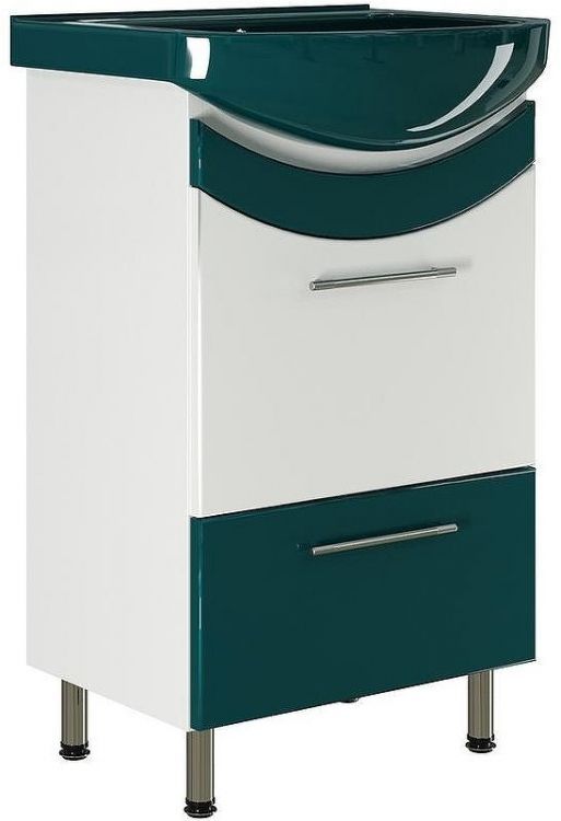 Тумба под раковину Mixline Радуга 52 522465 Белая Зеленая