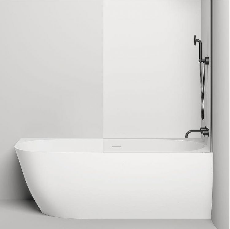 Ванна из искусственного камня Salini Sofia Corner R 170х85 102514G Белая глянцевая