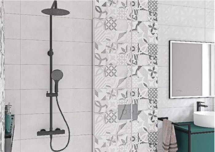 Душевая система Cersanit Brasko Black 63112 с термостатом Черная матовая