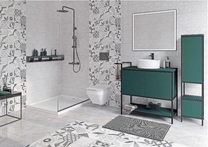 Душевая система Cersanit Brasko Black 63112 с термостатом Черная матовая