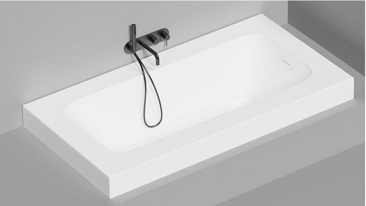 Ванна из искусственного камня Salini Orlanda Kit Plus 190х100 102124M Белая матовая Ванна из искусственного камня Salini Orlanda Kit Plus 190х100 102124M Белая матовая