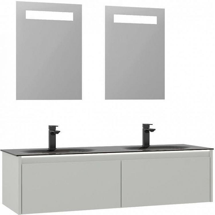 Тумба с раковиной Orka Lisbon 130 5001441 подвесная Кашемировая матовая