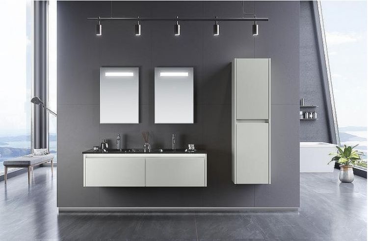 Тумба с раковиной Orka Lisbon 130 5001441 подвесная Кашемировая матовая