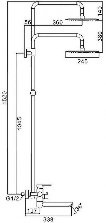 Душевая система Frap H801 F24801-6 Черная матовая Душевая система Frap H801 F24801-6 Черная матовая