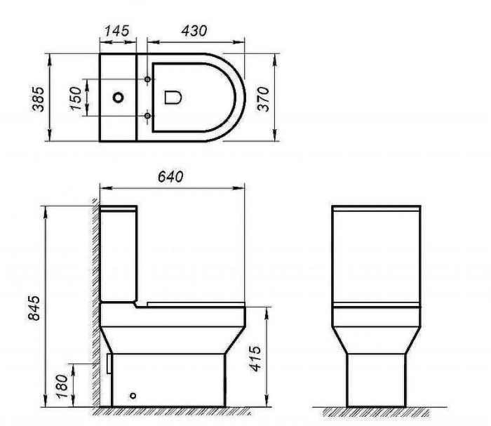 Унитаз компакт BelBagno Norma BB339CPR/BB2111SC без бачка с сиденьем Микролифт