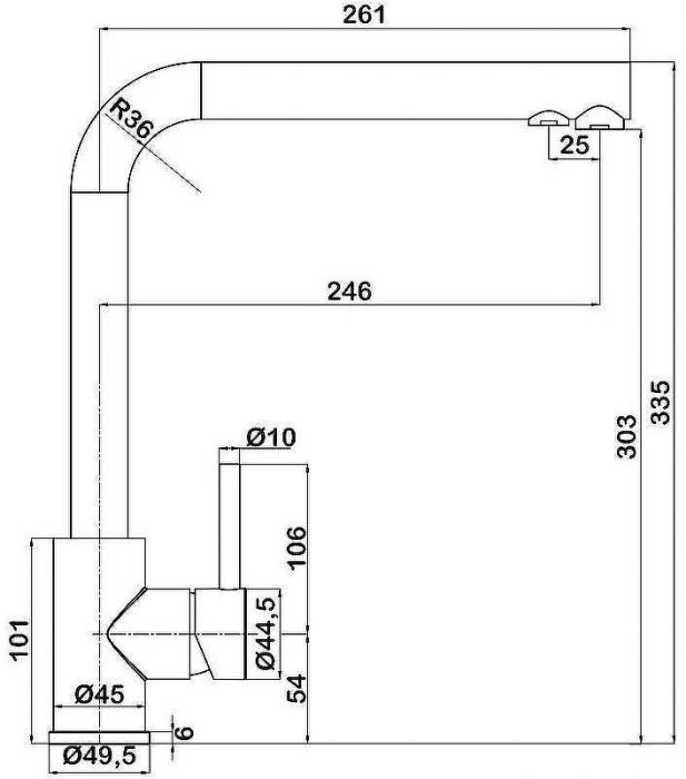Смеситель для кухни Swedbe Selene Plus 8540 Нержавеющая сталь