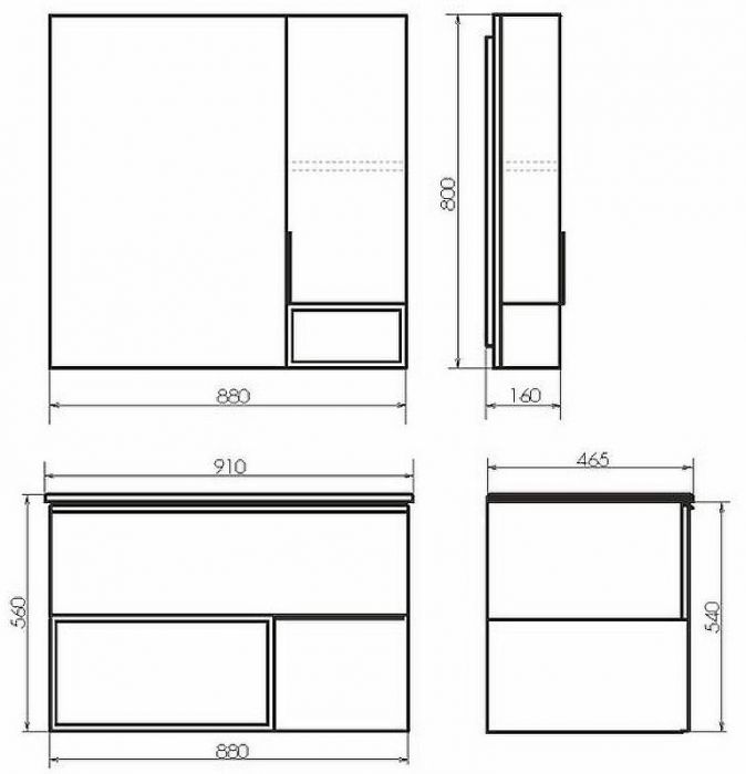 Тумба с раковиной Comforty Франкфурт 90 00-00006503 подвесная Бетон светлый