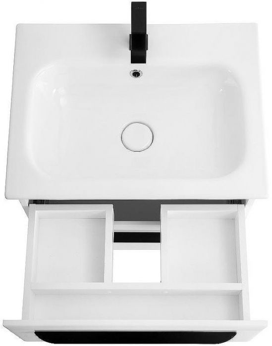 Тумба под раковину Cezares Eco-Cer 60 ECO-CER-600-2C-SO-BL подвесная Bianco Lucido без ручек