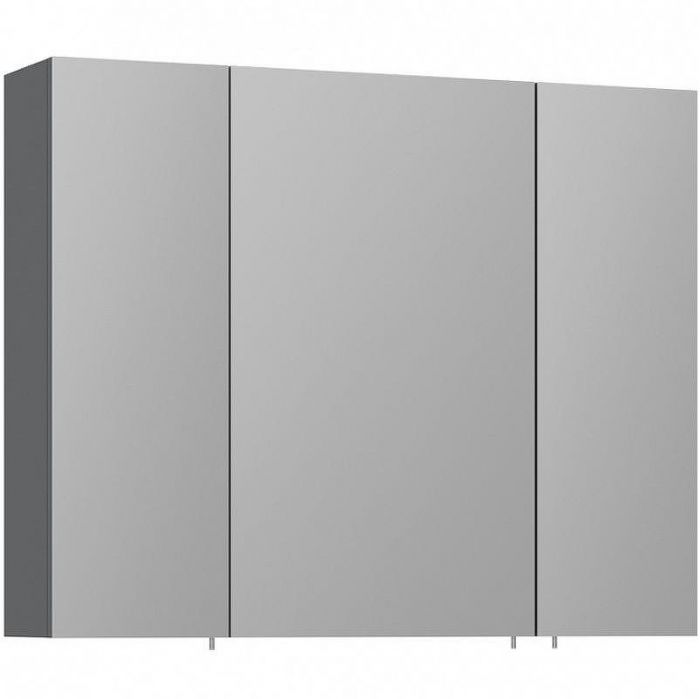 Зеркальный шкаф Orka Likya 80 3001088 с подсветкой Антрацит матовый