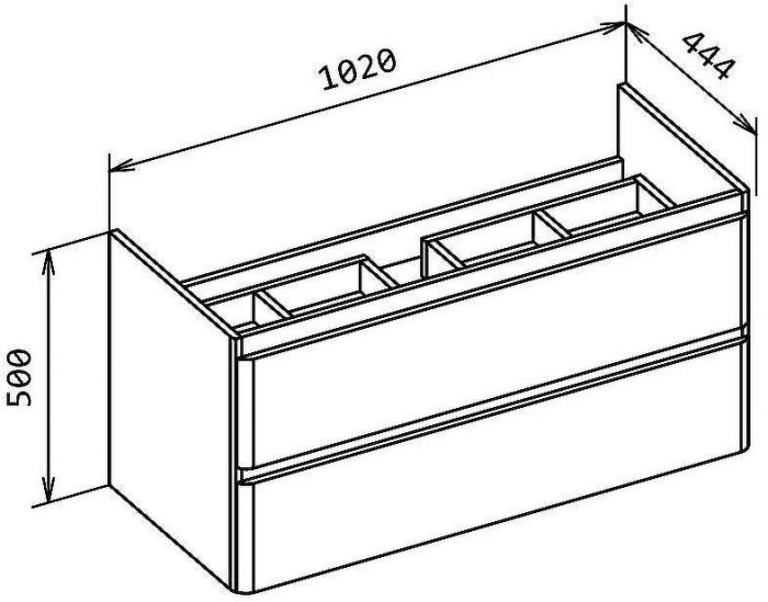 Тумба под раковину BelBagno 105 ALBANO-CER-1050-2C-SO-CVG подвесная Cemento Verona Grigio