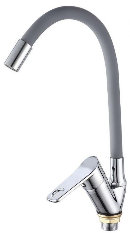 Смеситель для кухни Ростовская Мануфактура Сантехники SL137GY-016F Хром Серый