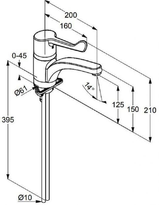 Смеситель для кухни Kludi Medi Care 349080524 Хром
