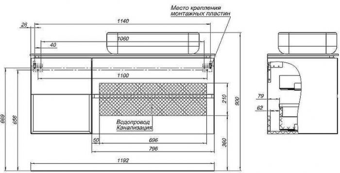 Тумба под раковину Allen Brau Infinity 120 R 1.21007.PWM подвесная Папирус матовый