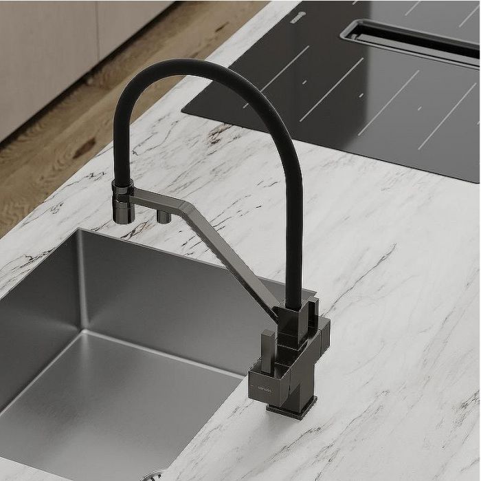Смеситель для кухни Sancos Loro SC4007GG Вороненая сталь Черный