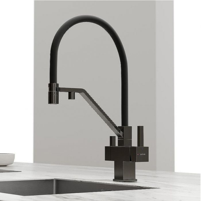 Смеситель для кухни Sancos Loro SC4007GG Вороненая сталь Черный
