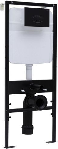 Инсталляция Logan Oval 299419 для унитаза с клавишей смыва цвет Черный матовый