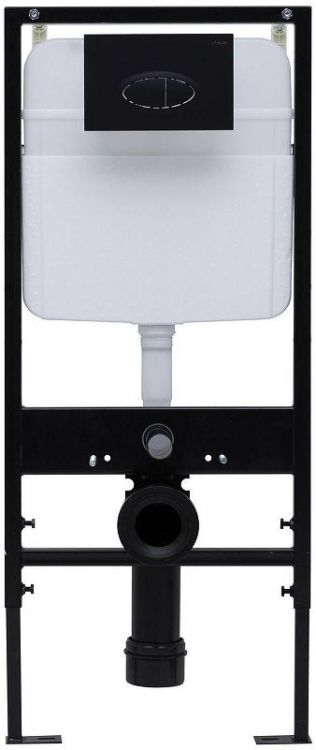 Инсталляция Logan Oval 299419 для унитаза с клавишей смыва цвет Черный матовый Инсталляция Logan Oval 299419 для унитаза с клавишей смыва цвет Черный матовый