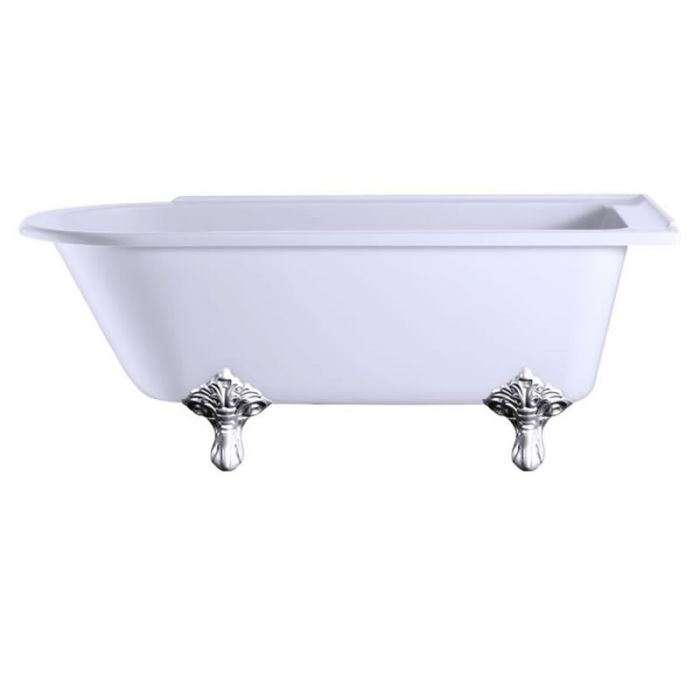 Ванна акриловая Burlington Hampton правосторонняя с ножками E11 CHR