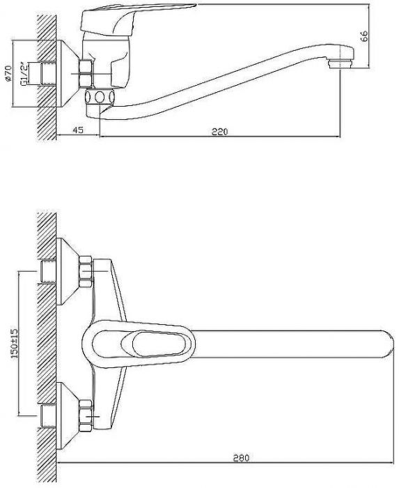 Смеситель для кухни Viko V-6606 Хром