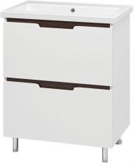 Тумба с раковиной Misty Лайм 70 УТ000001175 Белая