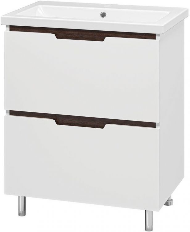 Тумба с раковиной Misty Лайм 70 УТ000001175 Белая