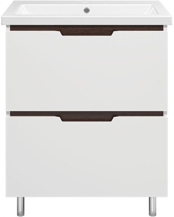 Тумба с раковиной Misty Лайм 70 УТ000001175 Белая