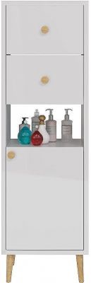 Шкаф пенал Dreja Luno 35 R 99.2005 Белый глянец