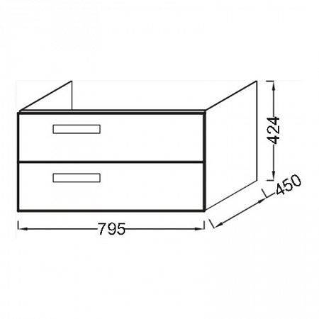 Тумба под раковину 80 см Jacob Delafon Rythmik EB1303-G1C белый