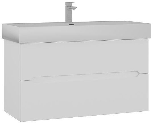 Тумба с раковиной Orka Malta 100 5001477 подвесная цвет Белый матовый