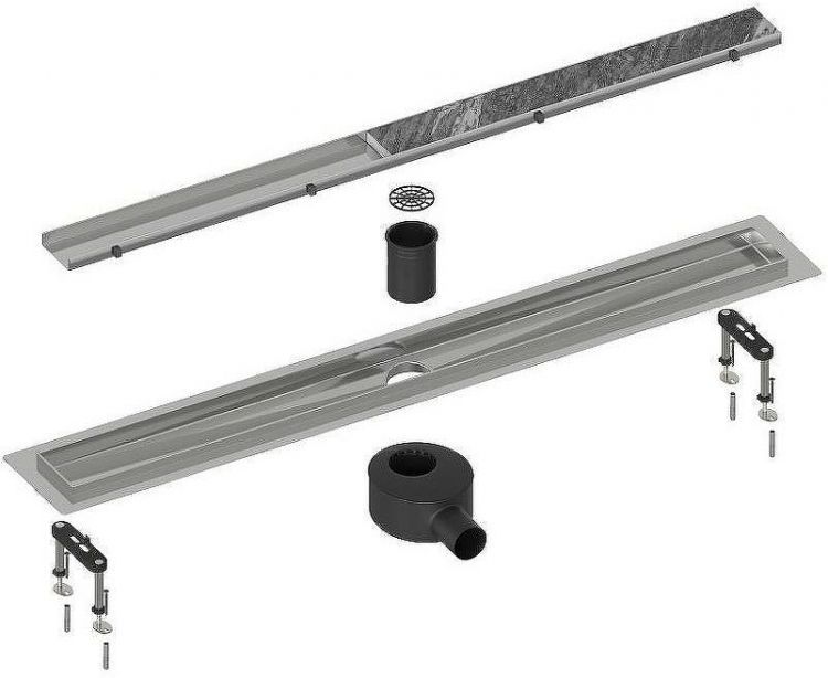 Душевой лоток Timo Drain System 90 DS230209/00 с решеткой Хром / под плитку