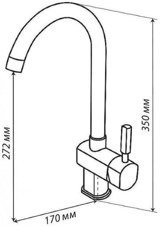Смеситель для кухни Aquaton Лиам 1AX003FCXX230 Серый