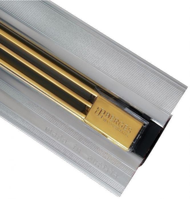 Душевой лоток Berges Super Slim 800 092154 с решеткой Золото глянец
