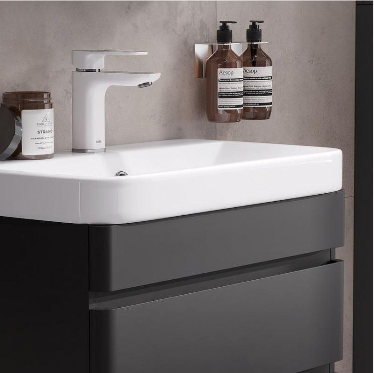 Тумба под раковину Equil Eltoro 60 tpELTR60.2Y-03 подвесная цвет Черный матовый