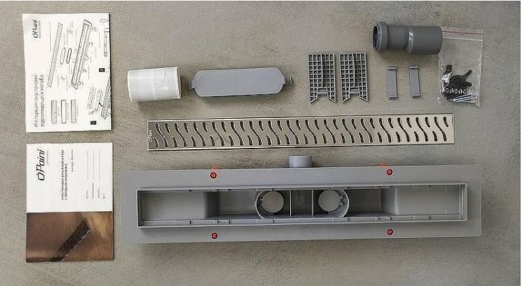 Душевой лоток Paini Harmony 750 CH750H с решеткой Хром