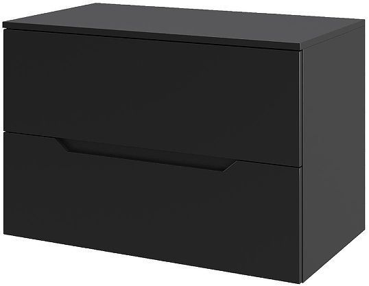 Тумба под раковину Orange Line 70 Li-70TubMDF подвесная цвет Черный матовый