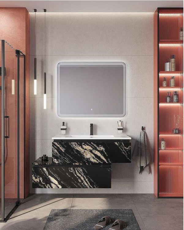 Тумба Cezares Slider 100 SLIDER-1000-1C-PI-NF-P Черный фьюжн