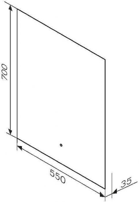 Зеркало AM.PM X-Joy 55 M85MOX10551S с подсветкой с ИК-сенсорным выключателем