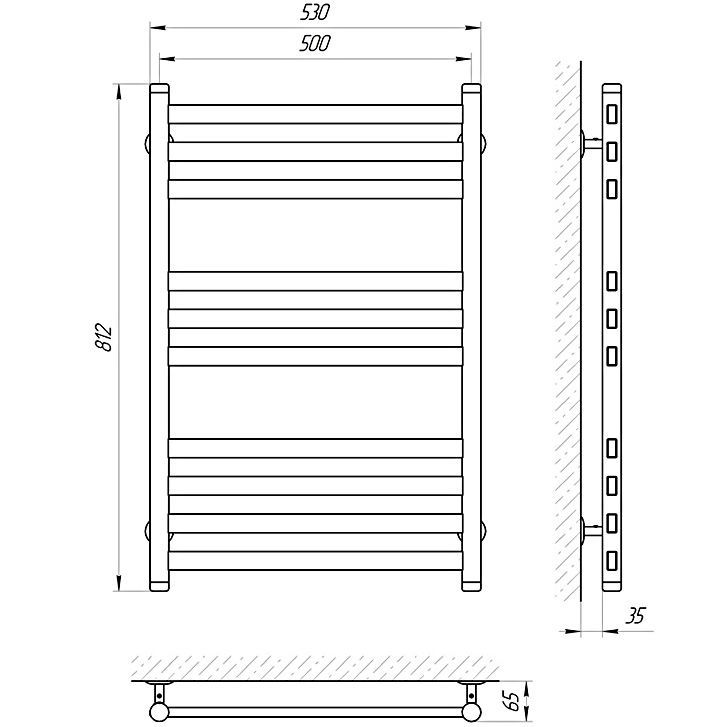 Полотенцесушитель электрический Laris Кватро П10