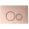 Комплект унитаза Abber Rechteck AC1201-AC0105-AC0121RG с сиденьем Микролифт и клавишей смыва цвет Золото розовое